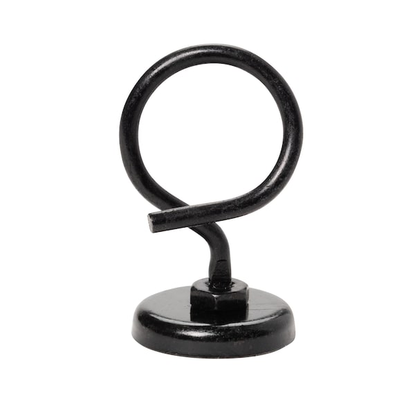 Winnie Industries 3/4in. MAGNETIC BRIDLE RING, SHORT STEM STANDOFF, BLACK, 26 LB MAGNET, 100PK WBR075MAGBK - main